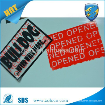 online shop china adhesive security sticker open void custom label printing